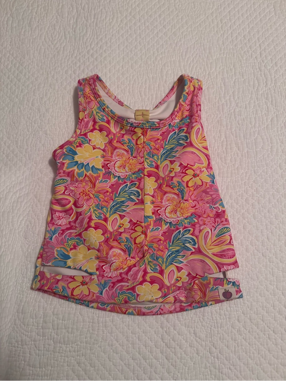 Cheeky Plum Pink Floral Layered Tank Top